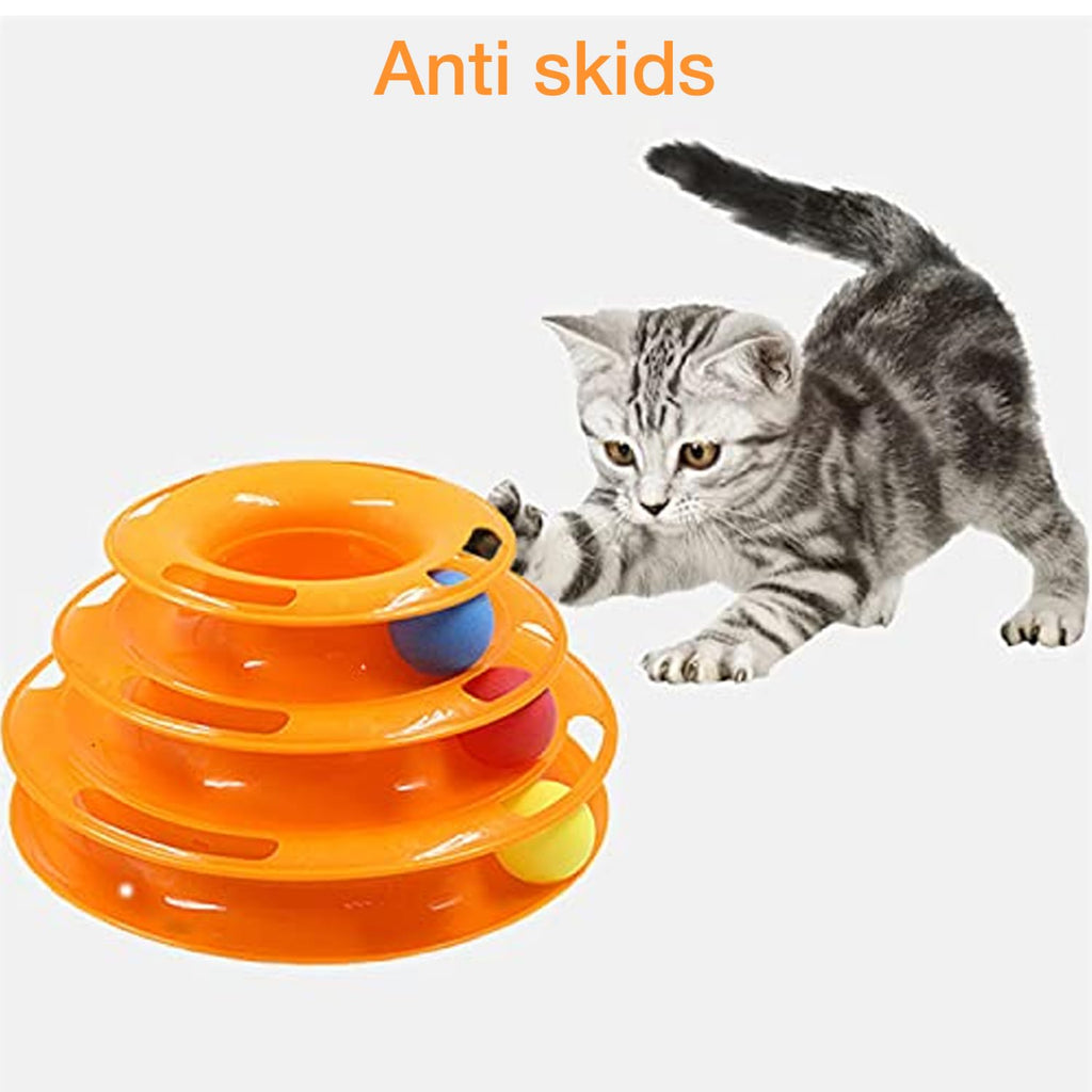 Petbabas Cat Toy Roller, Cat Turntable Ball Interactive