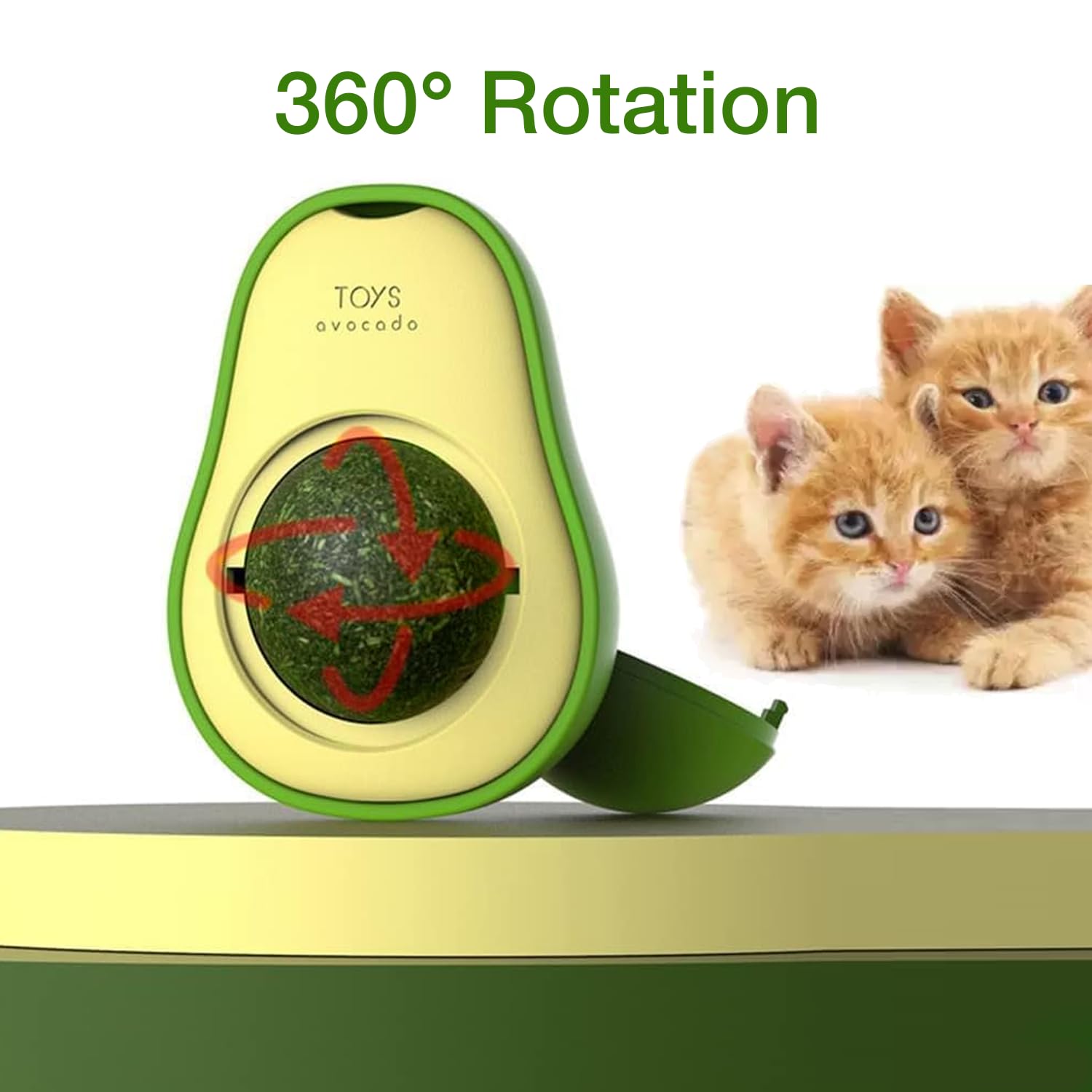 Petbabas Avocado-Shaped Cat Toy with Catnip