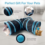 Petbabas 3-Way Pet Tunnels and Activity Toys for Small Animals