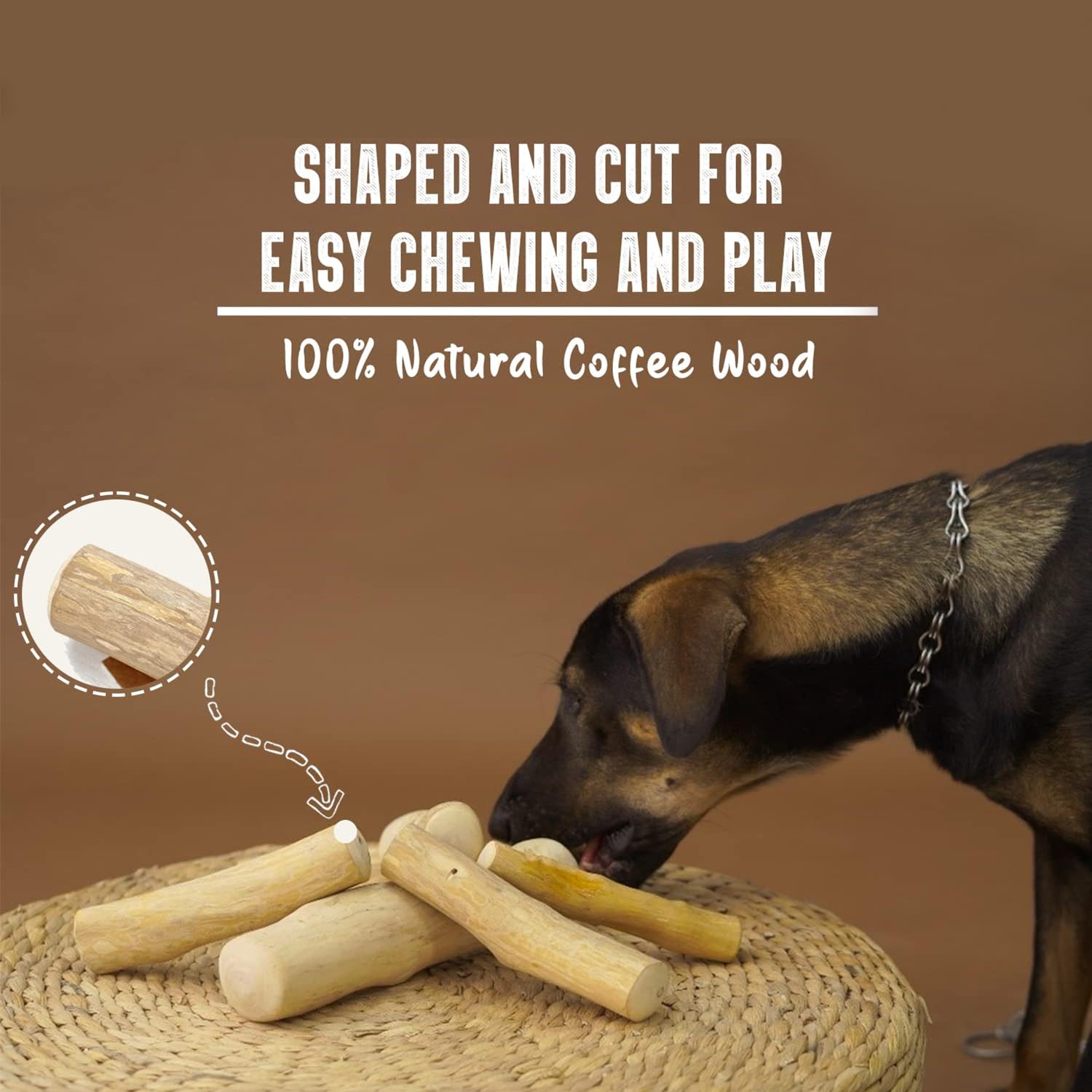 Petbabas Pet Coffee Wood Dog Toys