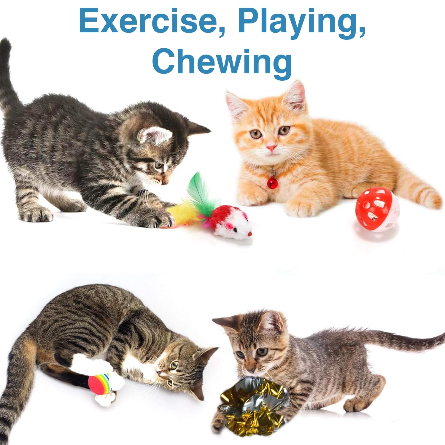 Petbabas 16 Pcs Cat Toy Set