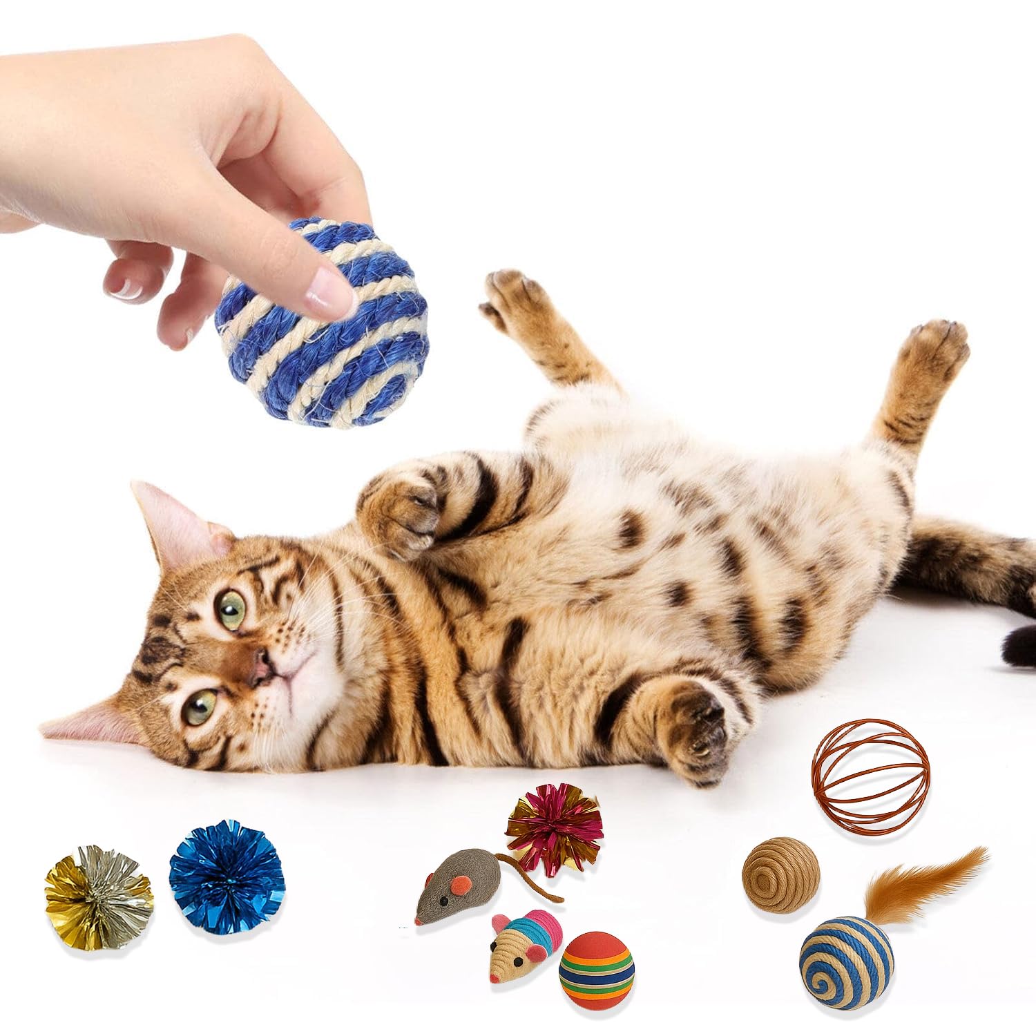 Petbabas 21 Pcs Cat Toy Set