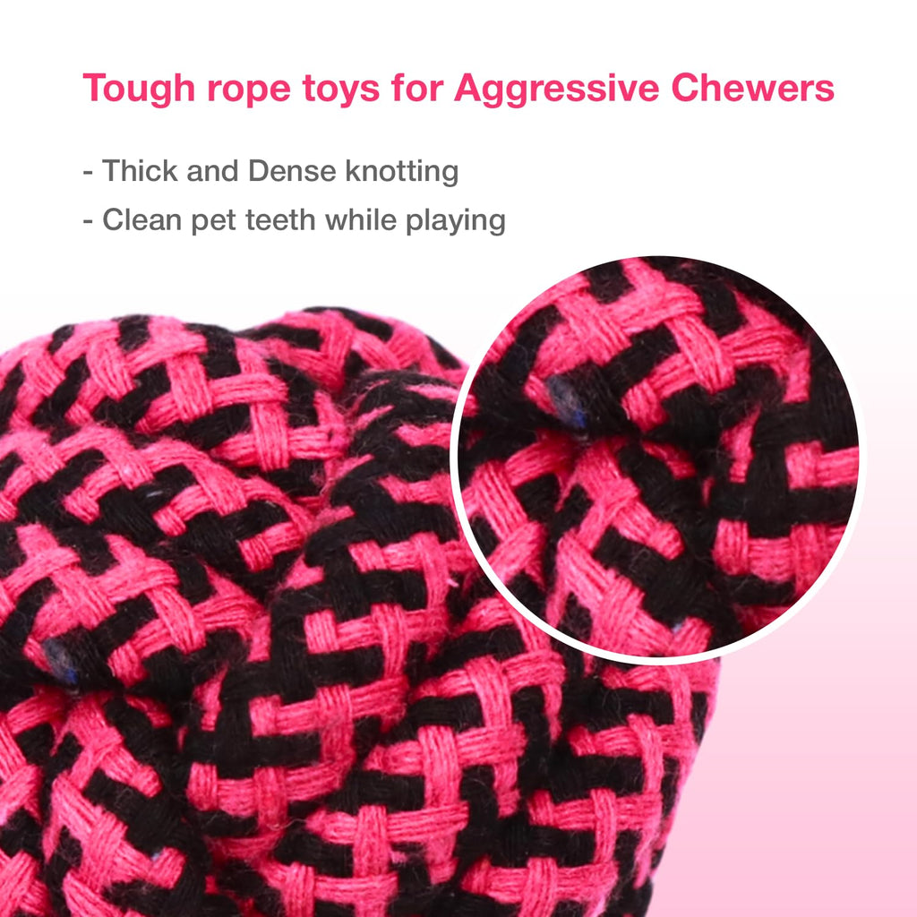 Knotted Dog Rope Petbabas Knotted Dumbbell Rope for Dogs and Pets
