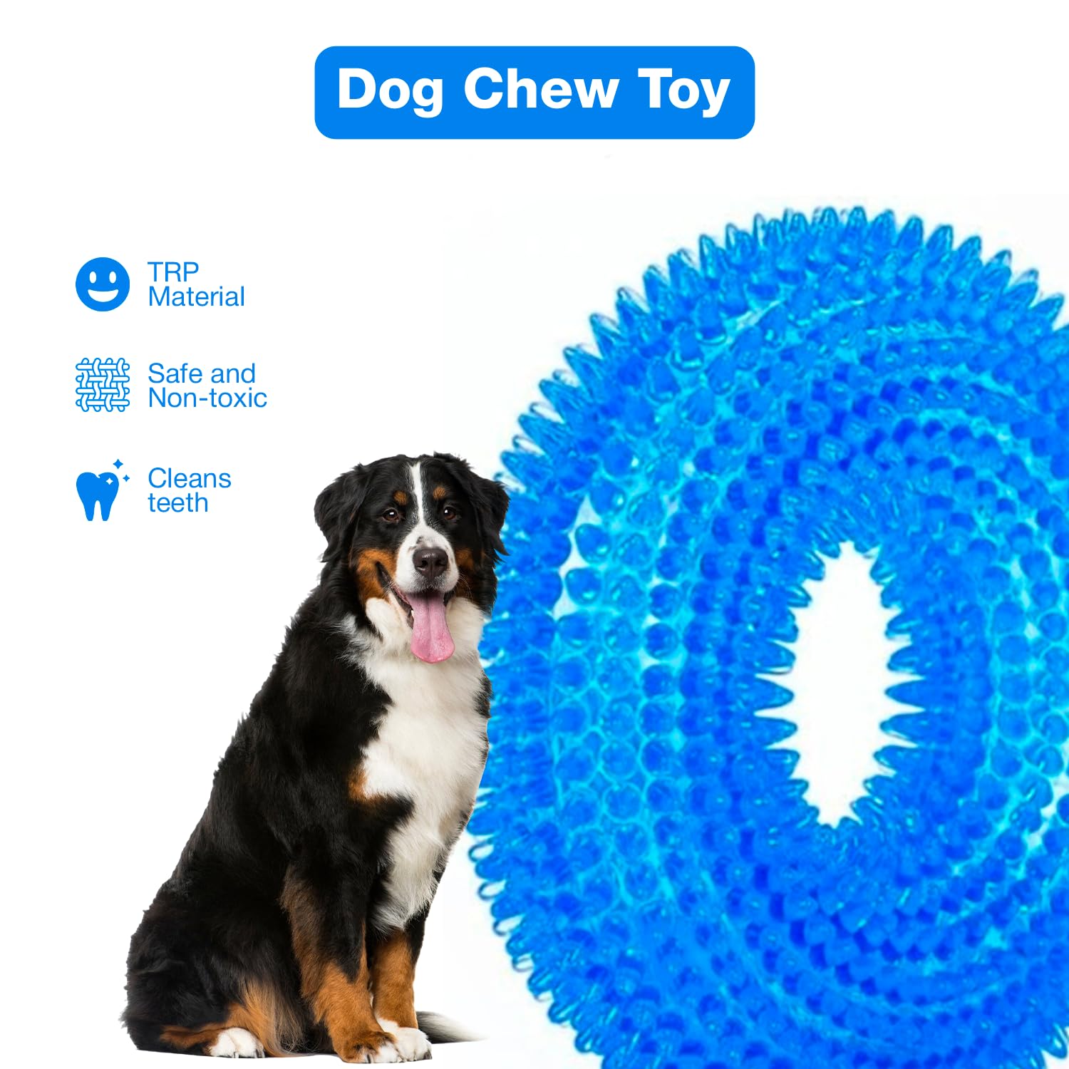 Petbabas Squeaky Ring Toy|Non- Toxic and Durable Squeaky Ring Shaped Ring Toy