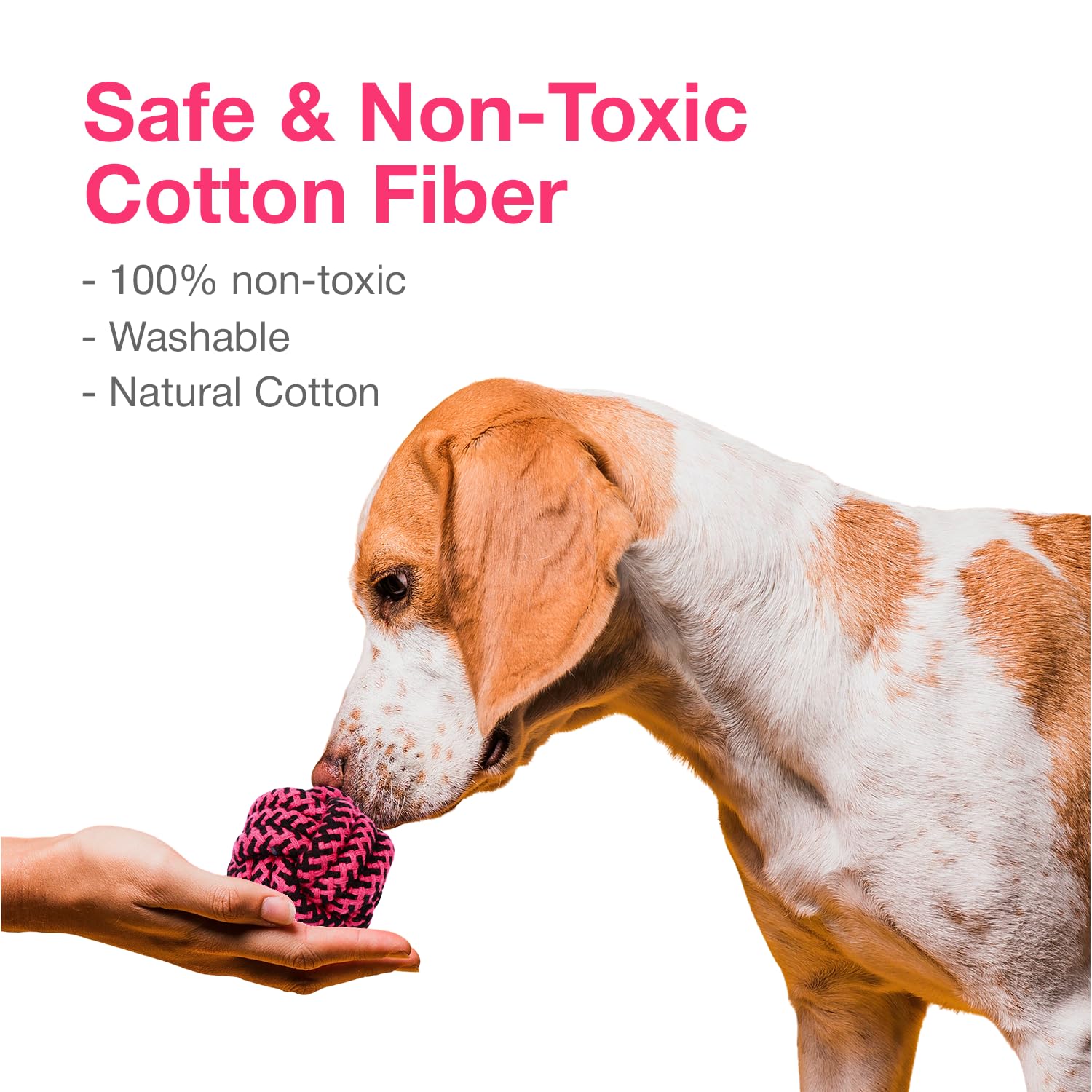 PETBABAS Cotton Rope Balls for Dogs and Pets