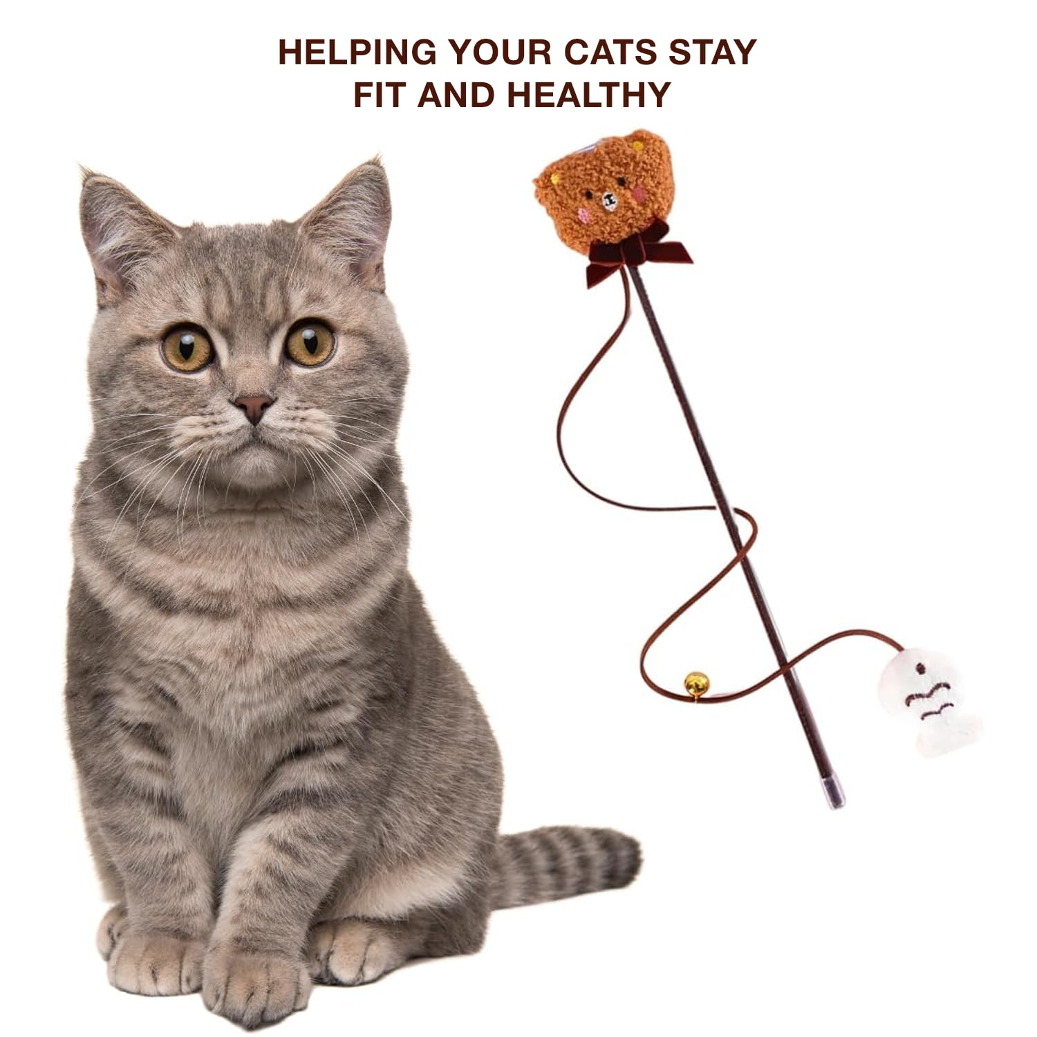 Petbabas Cat and Dog Playing Stick