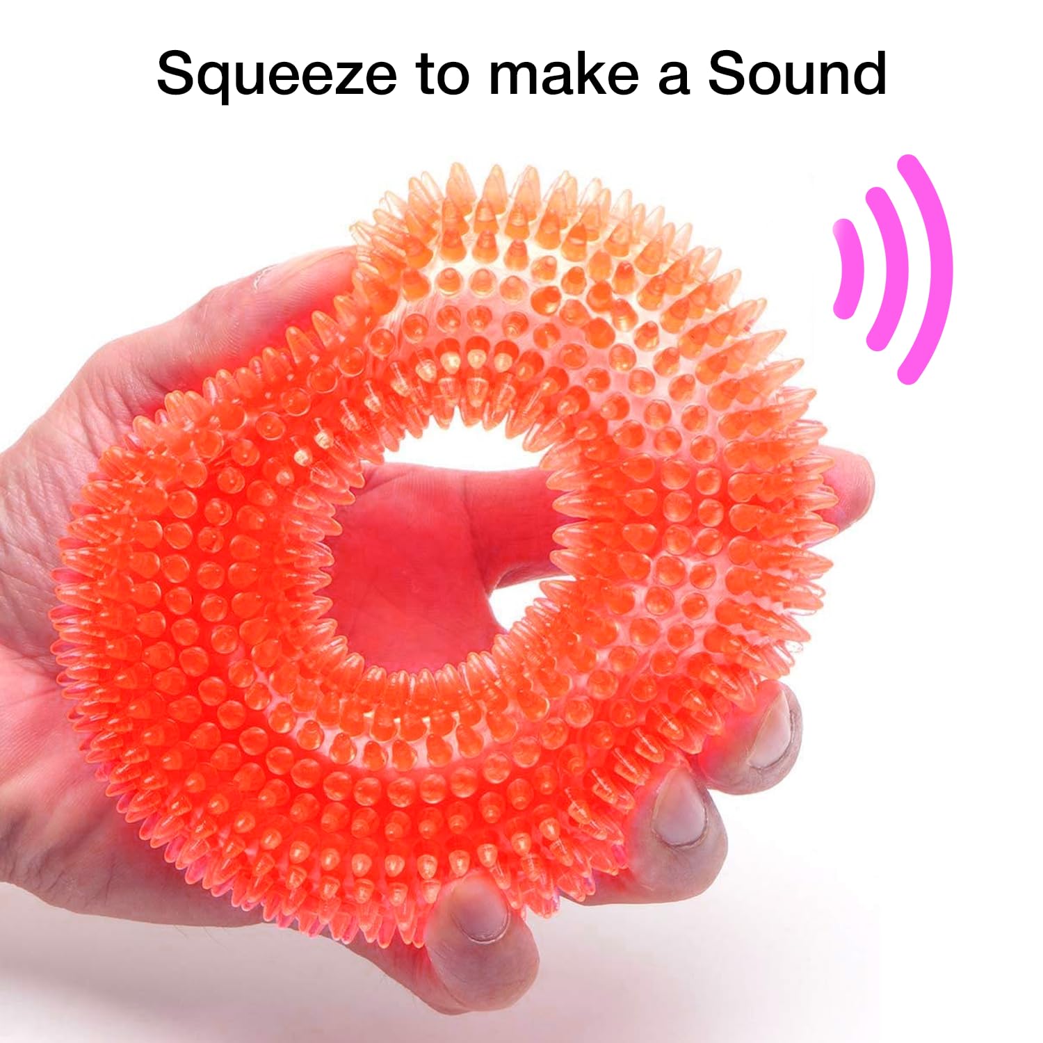 Petbabas Squeaky Ring Toy|Non- Toxic and Durable Squeaky Ring Shaped Ring Toy