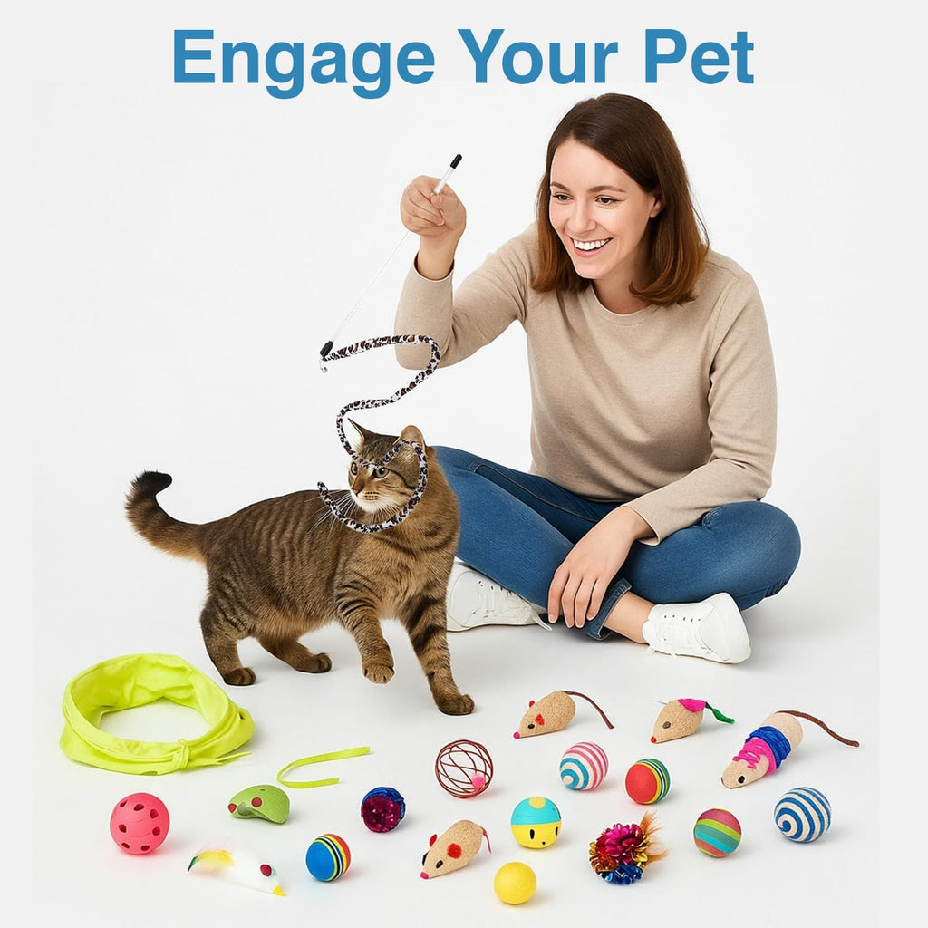 Petbabas 21 Pcs Cat Toy Set