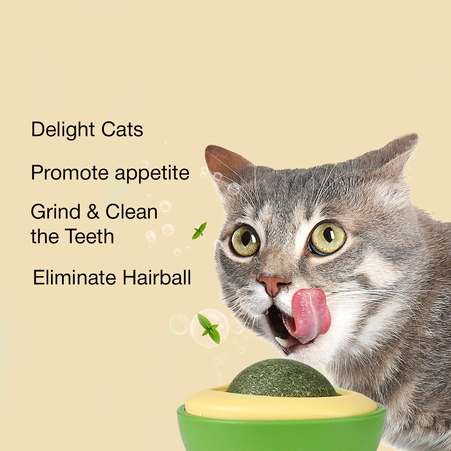 Petbabas Avocado-Shaped Cat Toy with Catnip