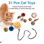Petbabas 21 Pcs Cat Toy Set