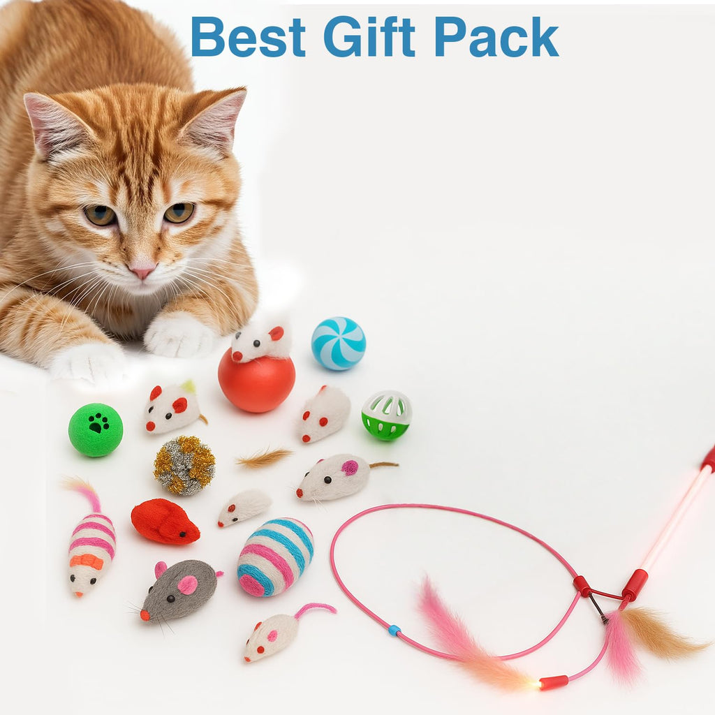 Petbabas 16 Pcs Cat Toy Set
