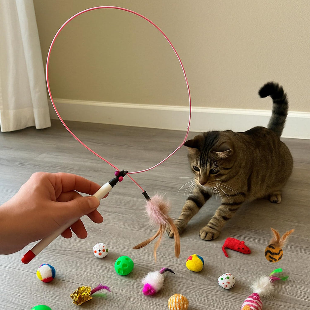 Petbabas 16 Pcs Cat Toy Set