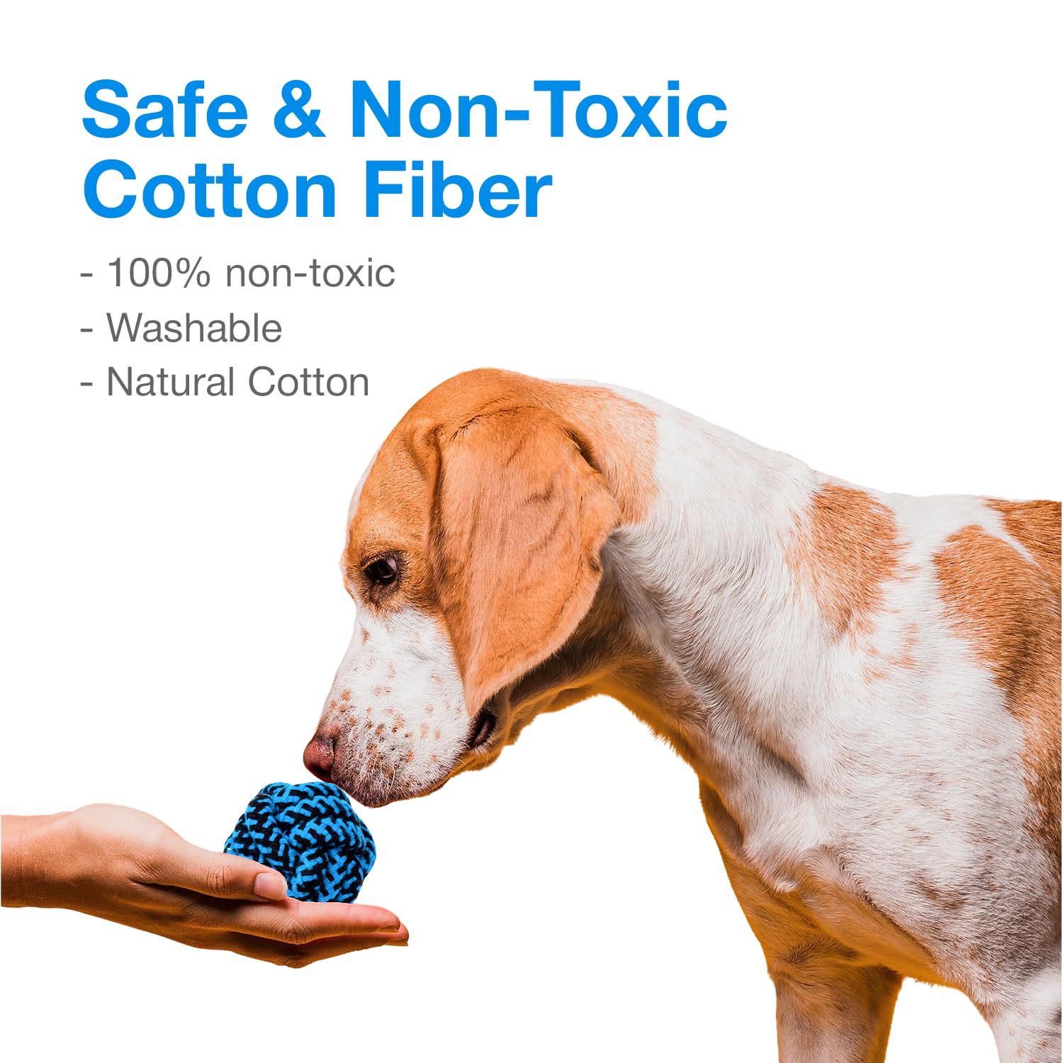 PETBABAS Cotton Rope Balls for Dogs and Pets