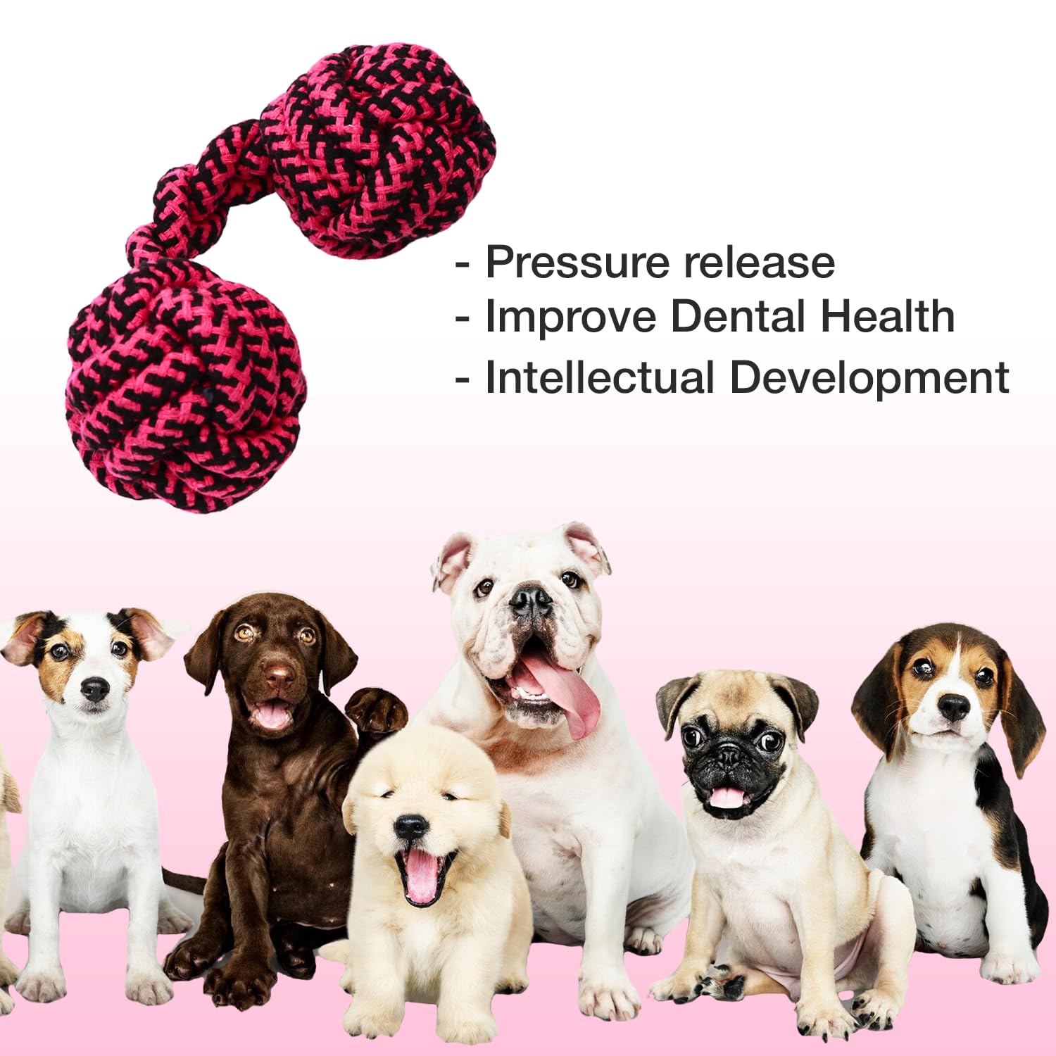 Petbabas Knotted Dumbbell Rope for Dogs and Pets