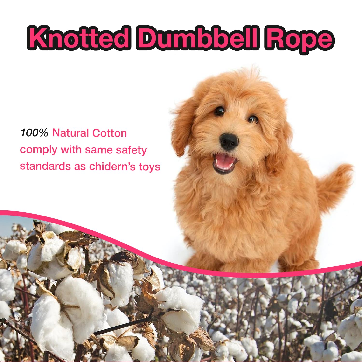 Petbabas Knotted Dumbbell Rope for Dogs and Pets