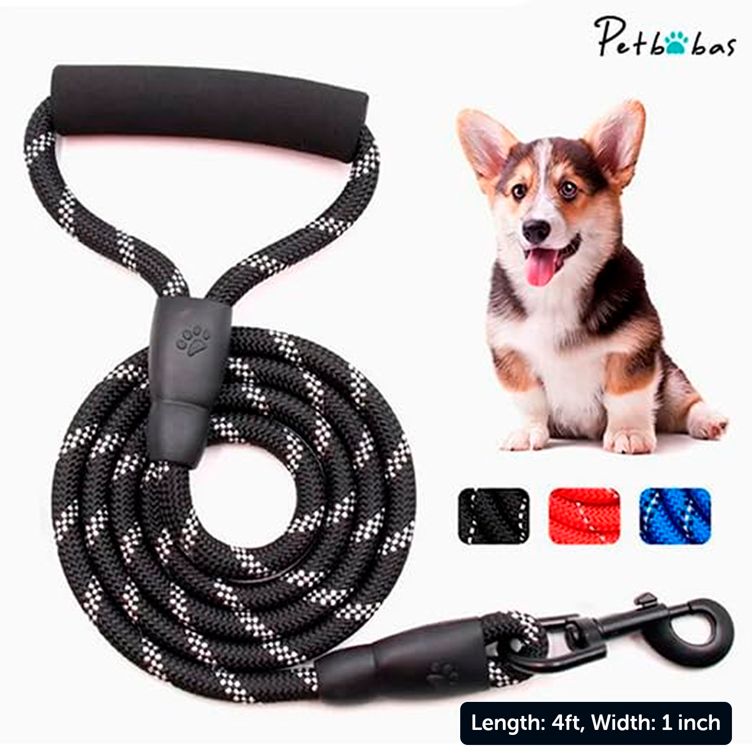 PETBABAS Reflective Adjustable Pet Leash for Dogs