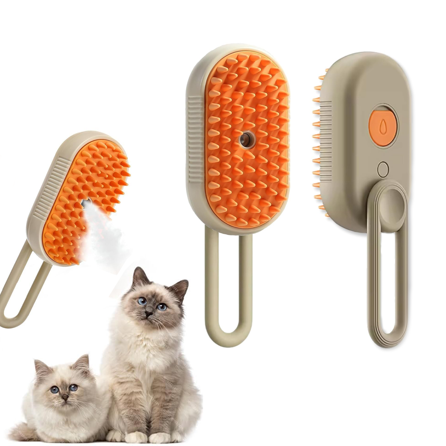 Petbabas Grooming Brush Comb For Remove Loose Hair Rechargeable Steamy Brush