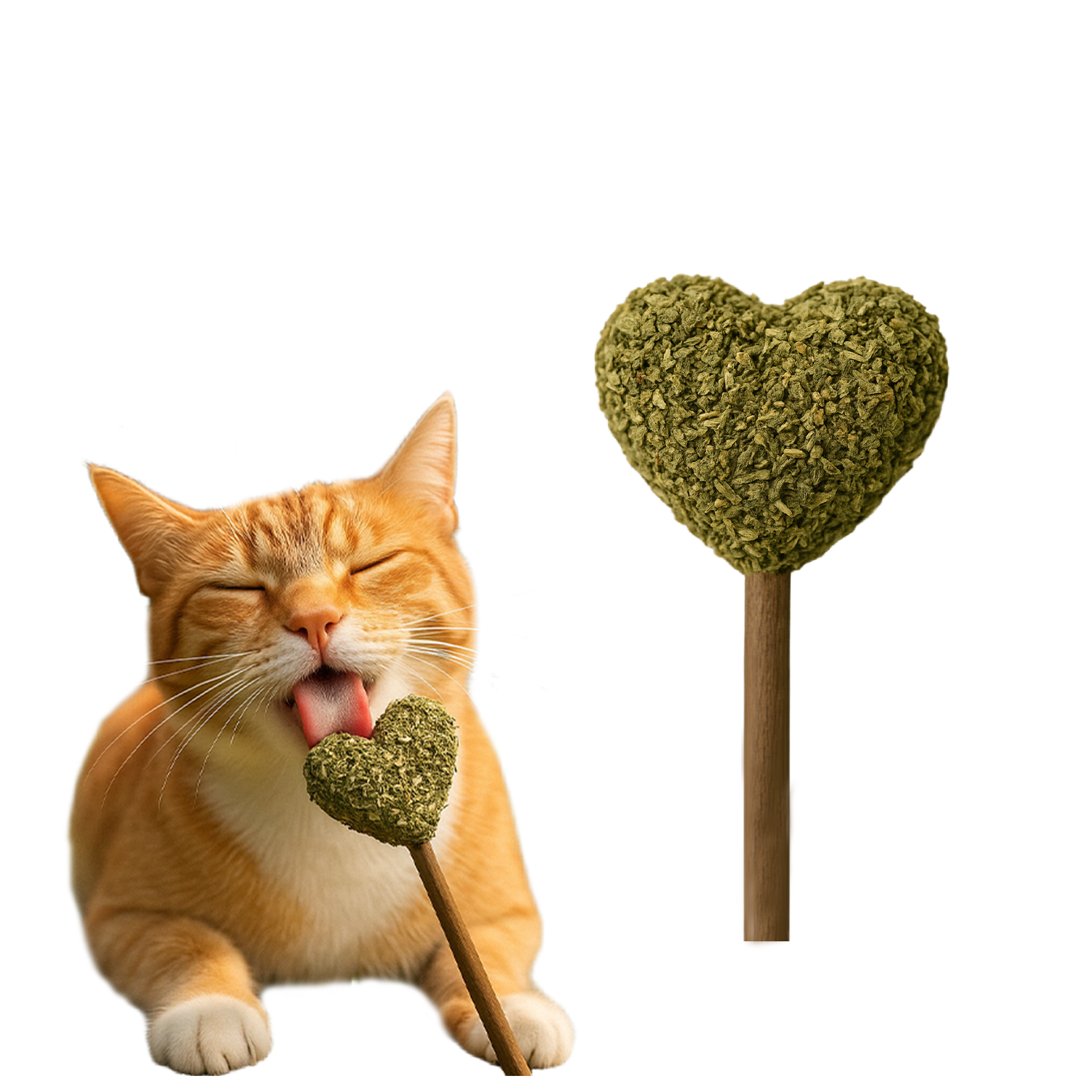 Petbabas Heart-Shaped Cat Toy with Catnip
