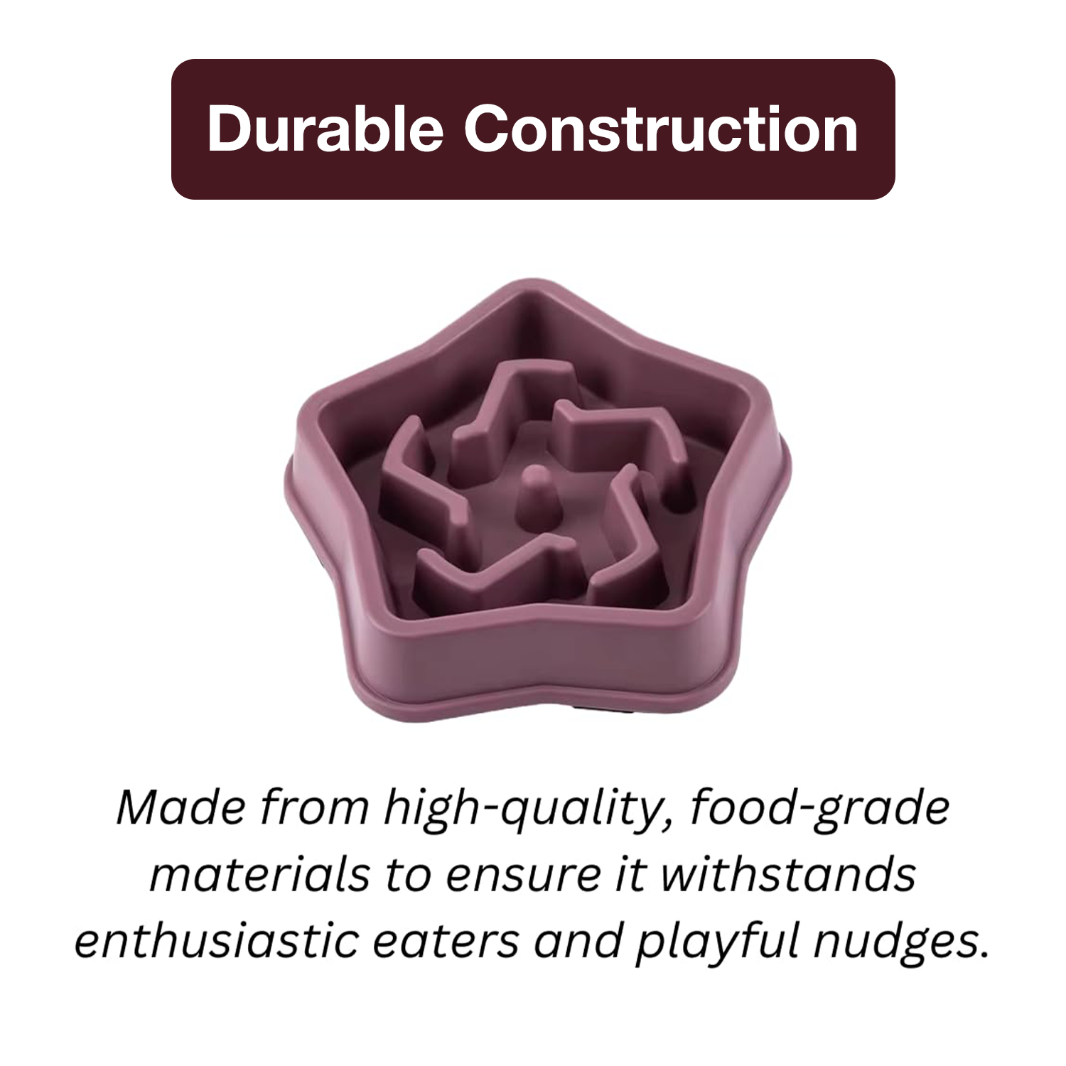 PETBABAS Durable Slow Feeder Bowl for Dogs and Cats