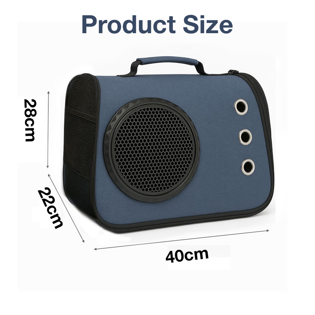 Petbabas Cat Travel Carrier Bag Blue