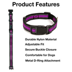 Petbabas Reflective Adjustable Pet Collar for Dogs and Cats