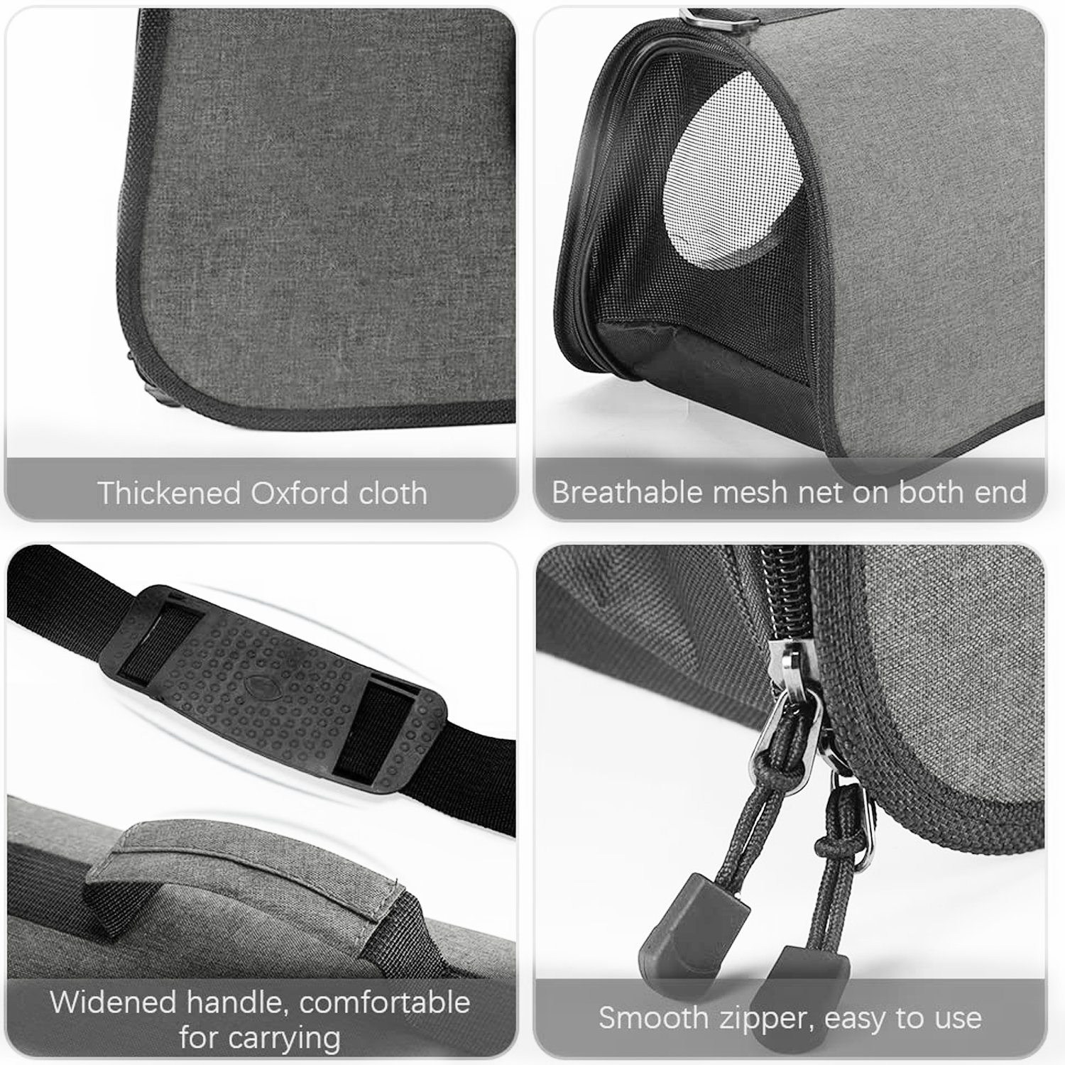 Petbabas Cat Travel Carrier Bag Grey