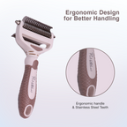 PETBABAS Dog Brush Dogs Comb, 2 in 1 Deshedding Tool