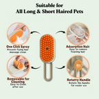 Petbabas Grooming Brush Comb For Remove Loose Hair Rechargeable Steamy Brush