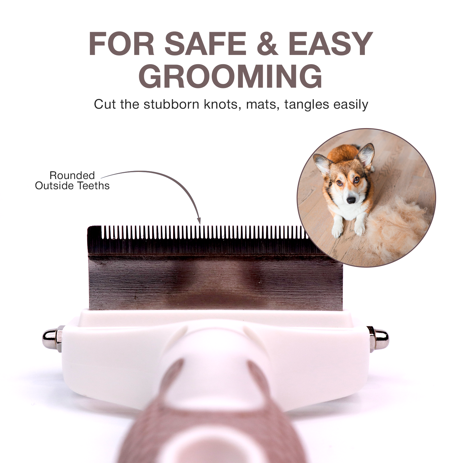 PETBABAS Dog Brush Dogs Comb, 2 in 1 Deshedding Tool