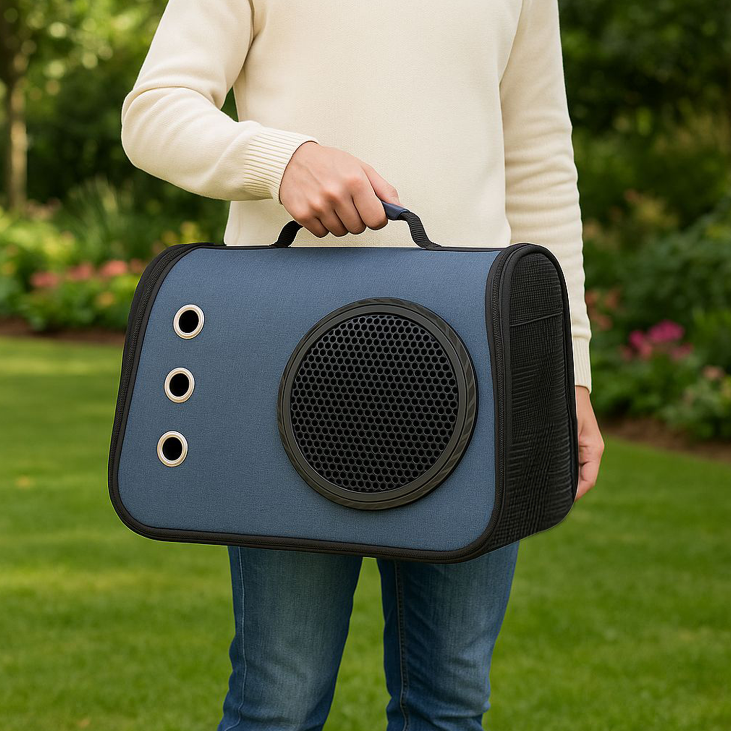 Petbabas Cat Travel Carrier Bag Blue