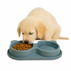 Petbabas Dog Ceramic teddy Bear Shaped Cute 2 in 1 Feeding Bowl