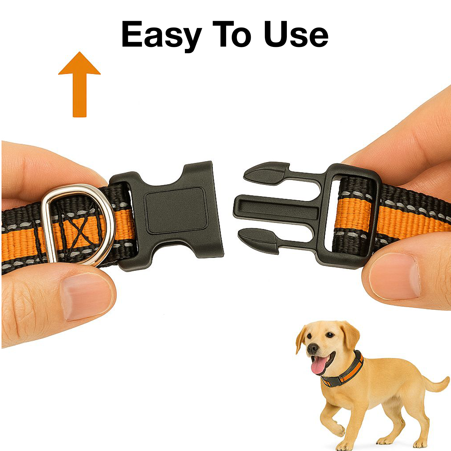 Petbabas Reflective Adjustable Pet Collar for Dogs and Cats