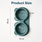 Petbabas Dog Ceramic teddy Bear Shaped Cute 2 in 1 Feeding Bowl