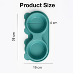 Petbabas Dog Ceramic teddy Bear Shaped Cute 2 in 1 Feeding Bowl