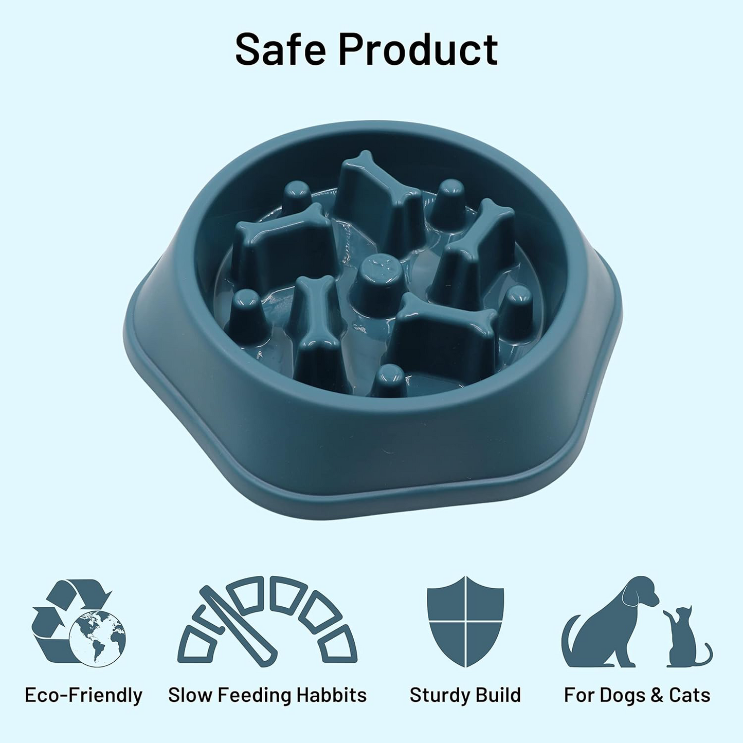 PETBABAS Durable Slow Feeder Bowl for Dogs