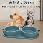 Petbabas Dog Ceramic teddy Bear Shaped Cute 2 in 1 Feeding Bowl