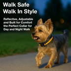 Petbabas Reflective Adjustable Pet Collar for Dogs and Cats