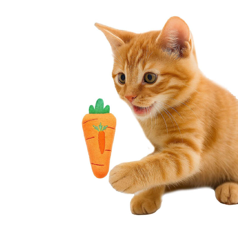 Plush Carrot Cat Toy